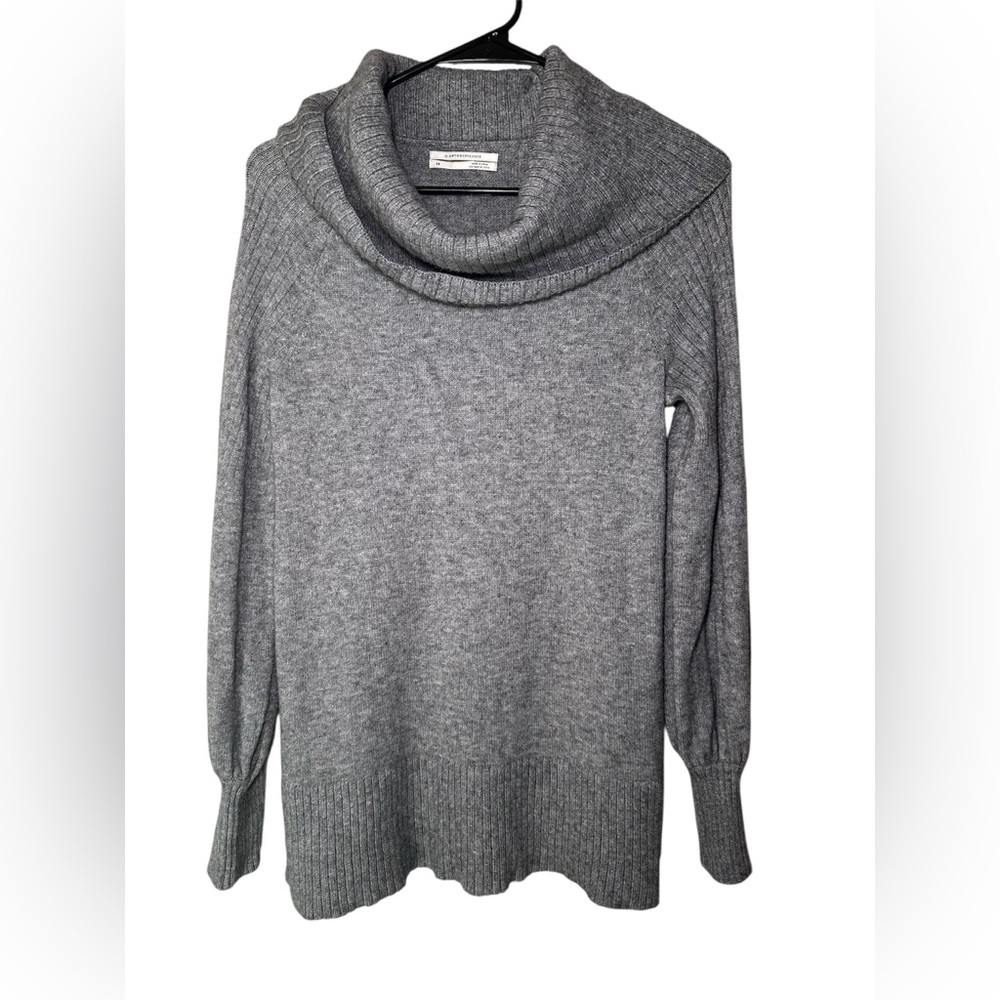 Anthropologie Heather Gray Cowl Neck Sweater